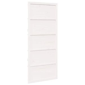 vidaXL Врата за плевня Бяло 100 x 2,5 x 208 см