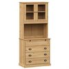 vidaXL Висок шкаф VIGO, 80x40x176 см, бор масив