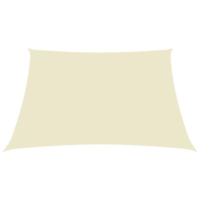 vidaXL Платно-сенник, Оксфорд текстил, правоъгълно, 5x6 м, кремаво