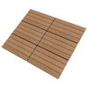 vidaXL Плочка за decking 6 pcs Кафяво 60 x 30 cm WPC