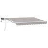 vidaXL Ръчна рамка за сенник с LEDs Светлосив и бял 3 x 2,5 m