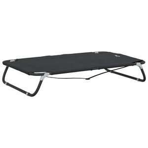 vidaXL Кучешко легло, сгъваемо, антрацит, Оксфорд плат и стомана
