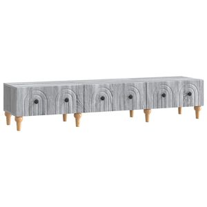 vidaXL ТВ шкаф Сива сонома 147 x 34,5 x 30 см Инженерна дървесина
