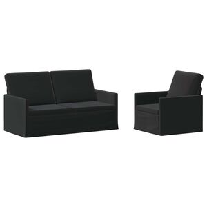 vidaXL Комплект дивани 2 pcs Черно Кадифе