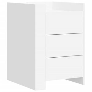 vidaXL Нощно шкафче, бяло, 45x50x65 см, инженерно дърво