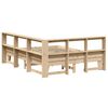 vidaXL Легло с етажерка за книги, без матрак, 160x200 см, бор масив