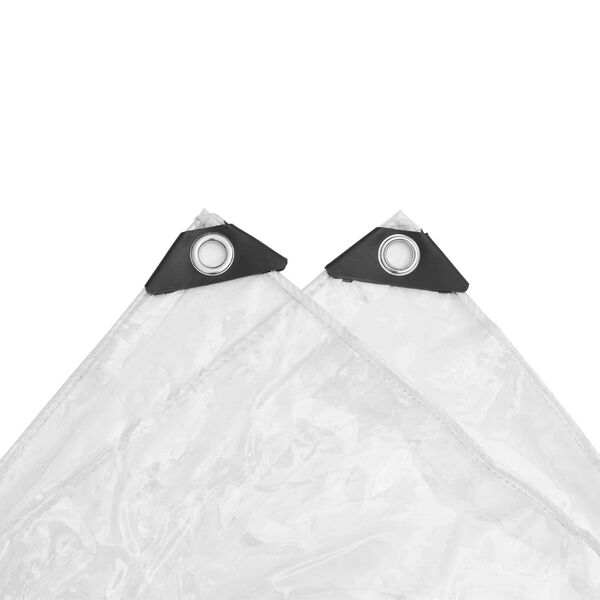 vidaXL Тарпулин Прозрачен 4 x 12 m ПВЦ