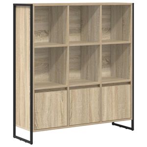 vidaXL Шкаф за книги 99,5 x 30 x 108 см Инженерна дървесина Сонома