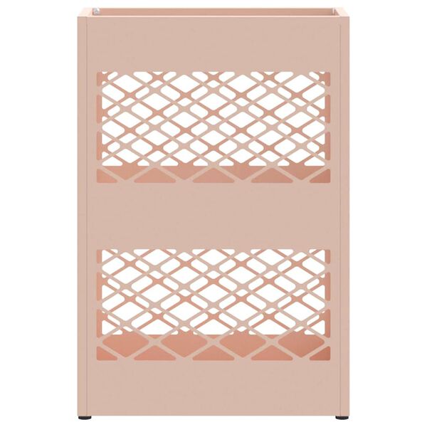 vidaXL Стойка за чадър Розово 28 x 12 x 41 см Стомана