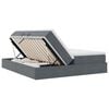 vidaXL Легло с място за съхранение и матрак Тъмен сив 180 x 200 cm
