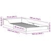vidaXL Рамка за легло Кафяво с восъчно покритие 75 x 190 cm