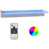 vidaXL Преливник за водопад с RGB LED, неръждаема стомана, 60 см