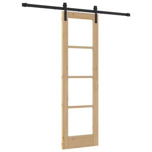 vidaXL Преплъзваща се врата ORKDAL Естествен 61 x 198,5 см