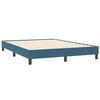 vidaXL Box Spring Легло без матрак Тъмно синьо 160x210 cm Кадифе