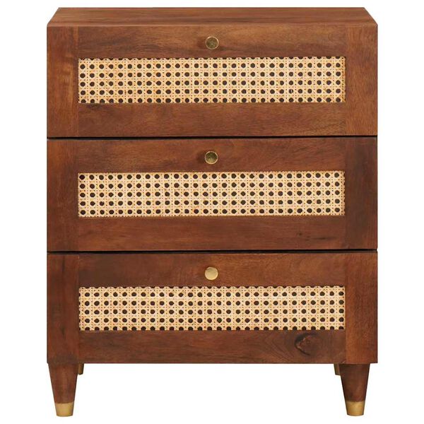 vidaXL Нощни маси с чекмедже 50 x 33 x 62 см Солидно мангово дърво