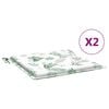vidaXL Възглавници за столове, 2 бр, на листа, 50x50x3 см, плат