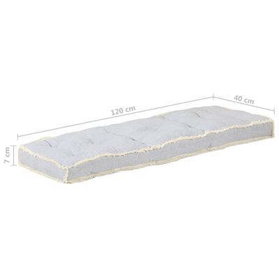 vidaXL Възглавница за палетен диван, сива, 120x40x7 см