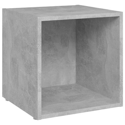 vidaXL ТВ шкафове, 4 бр, бетонно сиви, 37x35x37 см, ПДЧ