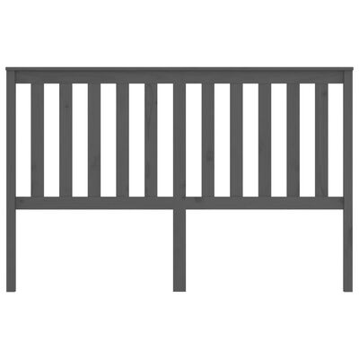 vidaXL Горна табла за легло, сива, 166x6x101 см, бор масив