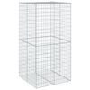 vidaXL Габионна кошница с покритие, 100x100x200 см, поцинковано желязо