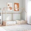 vidaXL Рамка за детско легло къща, 90x190 см, масивна борова дървесина