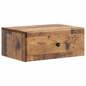 vidaXL Спален шкаф с монтаж на стена Старо дърво 49 x 34,5 x 20 см