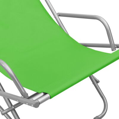vidaXL Люлеещи се столове, 2 бр, стомана, зелени