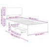vidaXL Рамка за легло Сив Сонома 100 x 200 cm Инженерно дърво