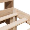 vidaXL Легло с рафтове за книги, без матрак, 75x190 см, бор масив