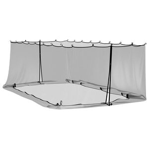 vidaXL Комарна мрежа за беседка 220 mesh Черно 6 x 3 x 2 m Полиестер
