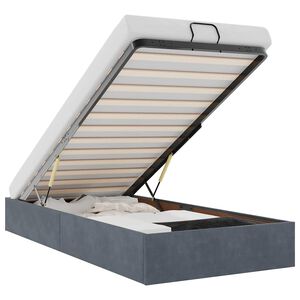 vidaXL Османска рамка за легло без матрак, тъмносива, 100x200см кадифе