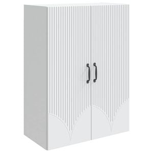 vidaXL Стенно шкафче Бяло 66 x 34,5 x 90 см Инженерна дървесина