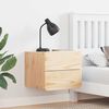 vidaXL Нощно шкафче Кафяво 39 x 34 x 33 см Масивно дърво бор