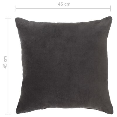 vidaXL Комплект възглавници, кадифе, 2 бр, 45x45 см, антрацит