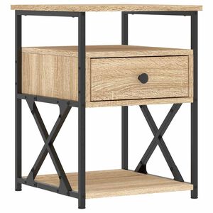 vidaXL Нощно шкафче, дъб сонома, 40x42x55 см, инженерно дърво
