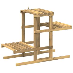 vidaXL Стойка за растения Бяло 82 x 36 x 60 см Солидно акациево дърво