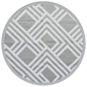 vidaXL Килим за открито, ARAKIL сив, &Oslash;160 см, PP