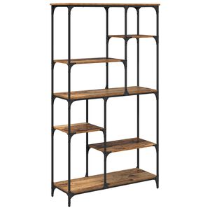 vidaXL Рафт за книги 5 нива 99 x 35,5 x 176 cm Инженерна дървесина