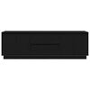 vidaXL ТВ шкаф с LED осветление, черен, 160,5x41x50 см