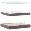 vidaXL Легло с място за съхранение и матрак с матрак Сив 200 x 200 cm