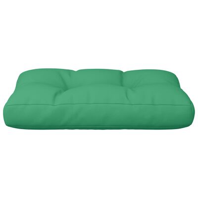 vidaXL Палетна възглавница, зелена, 60x40x12 см, текстил