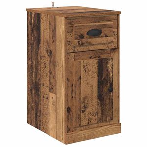 vidaXL Страничен шкаф 40 x 50 x 75 см Инженерна дървесина Старо дърво
