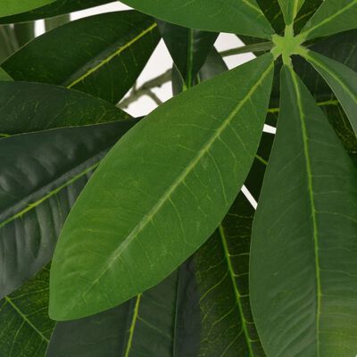 vidaXL Изкуствено растение пахира със саксия, 85 см, зелено