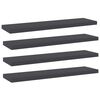 vidaXL Рафтове за етажерка, 4 бр, сиви, 40x10x1,5 см, ПДЧ