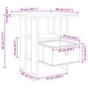 vidaXL Нощно шкафче 2 pcs Дъб 41 x 40 x 45 см Инженерно дърво