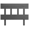 vidaXL Горна табла за легло, сива, 93,5x3x81 см, бор масив