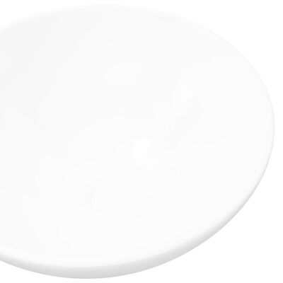 Кръгла керамична бяла мивка с корито