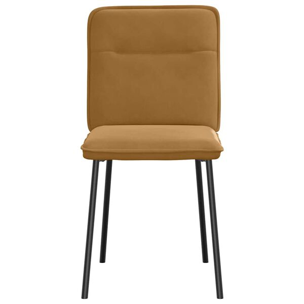 vidaXL Трапезни столове, 2 бр, кафяви, кадифе