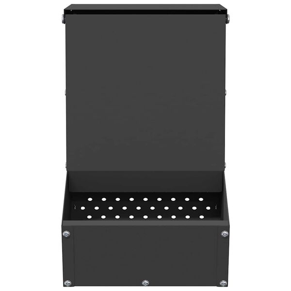 vidaXL Хранилка за зайци Черно 17,5 x 26 x 28,5 см