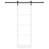 vidaXL Преплъзваща се врата Бял и черен 78 x 232 см